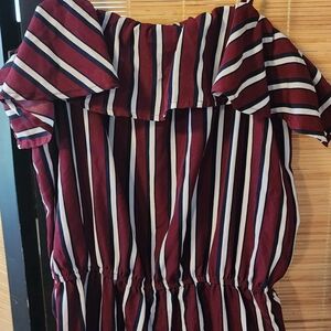 Striped Off-Shoulder Dress